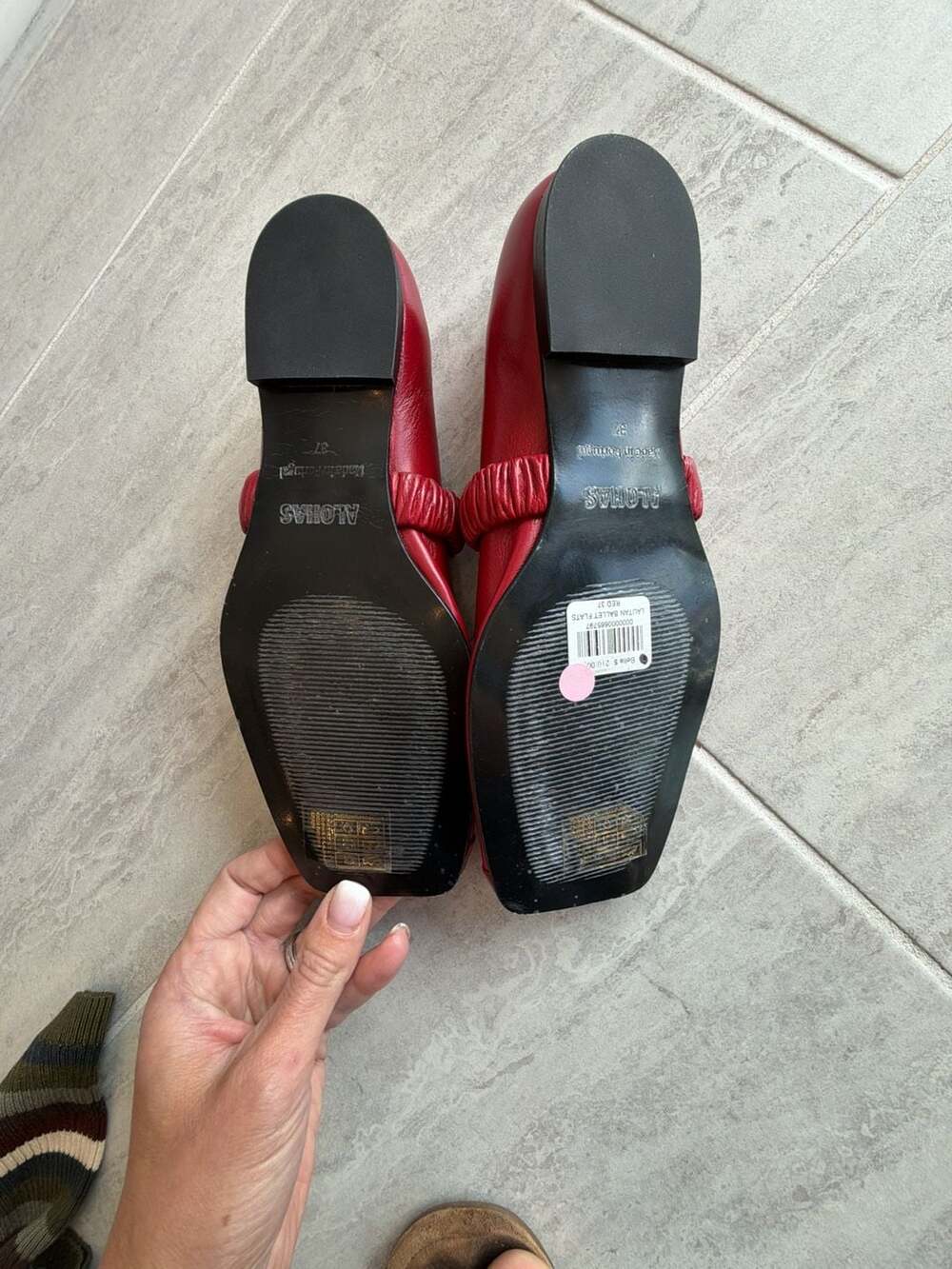 Alohas Lautan Leather Ballet Flat in Red - Picture 2 of 6